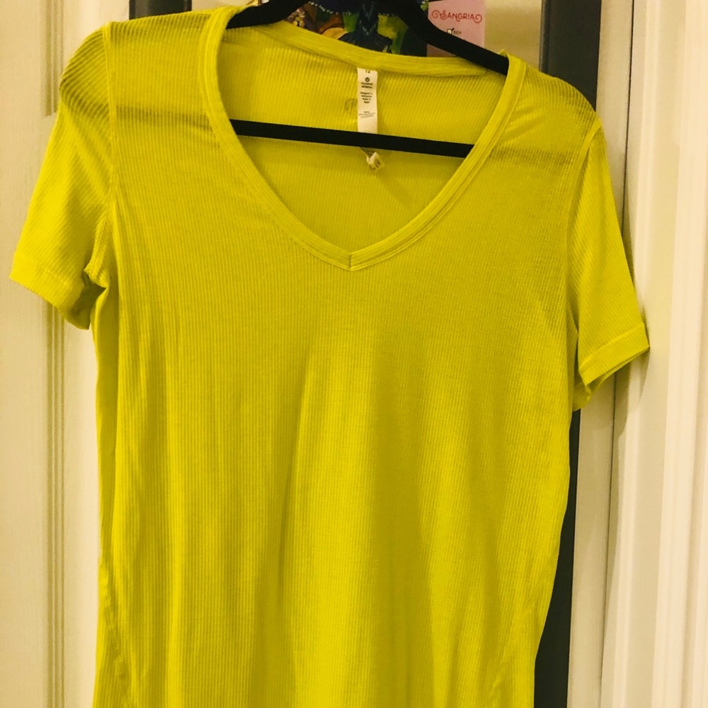 LIME GREEN LULULEMON SHIRT
